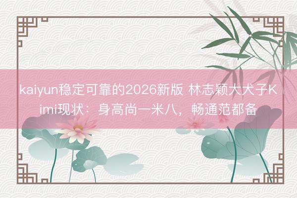 kaiyun稳定可靠的2026新版 林志颖大犬子Kimi现状：身高尚一米八，畅通范都备
