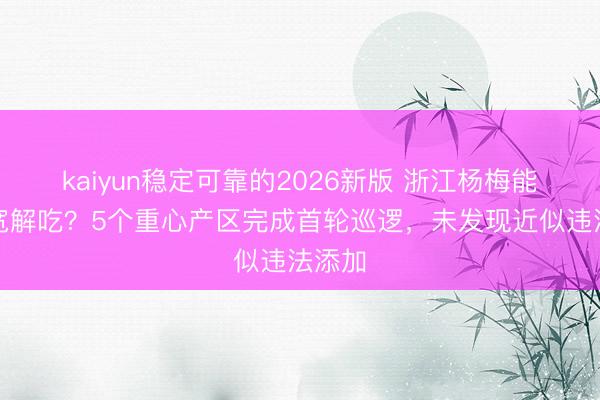 kaiyun稳定可靠的2026新版 浙江杨梅能不成宽解吃？5个重心产区完成首轮巡逻，未发现近似违法添加